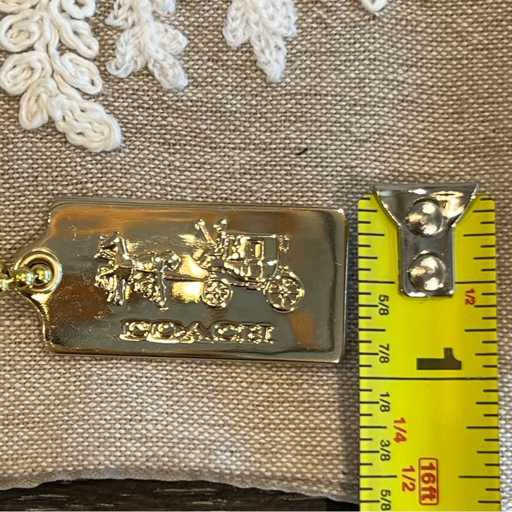 Coach 1941 Horse and Carriage Metallic Gold Bag Charm - Picture 9 of 9